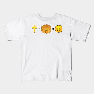 Christ plus Mooncake equals happiness Kids T-Shirt